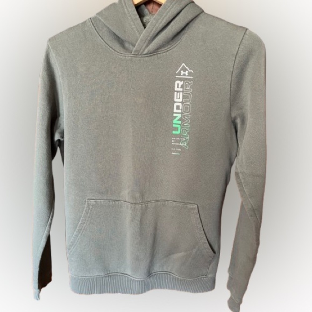 Under Armour Khaki Green Fleece Hoodie Size YXL